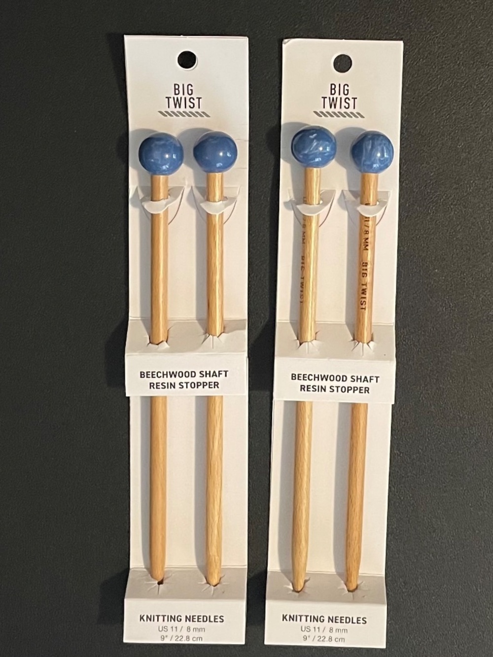 NWT LOT OF BIG TWIST WOOD RESIN STOPPER YARN KNITTING CROCHET NEEDLES
